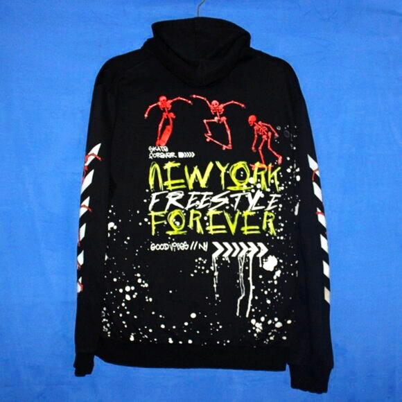 Fresh Laundry Paint Splatter Graphic Hoodie L - Picture 1 of 12